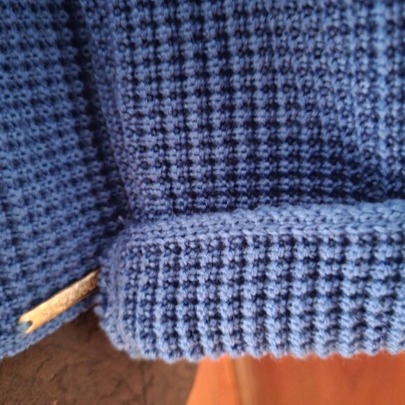 Saint James Blue Waffle Knit Jacket With Buckle Closures Size 6 - Picture 3 of 9